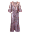 Aliett Maxi Dress Embroidered Chiffon - Mauve