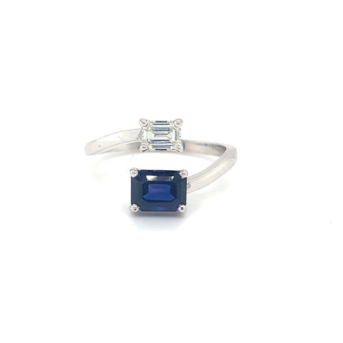 Sapphire and Diamond Wrap ring