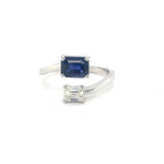 Sapphire and Diamond Wrap ring