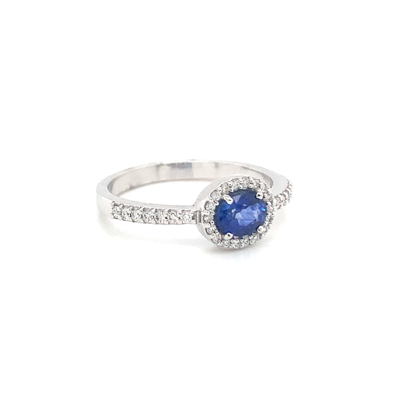 Horizontal Oval Sapphire