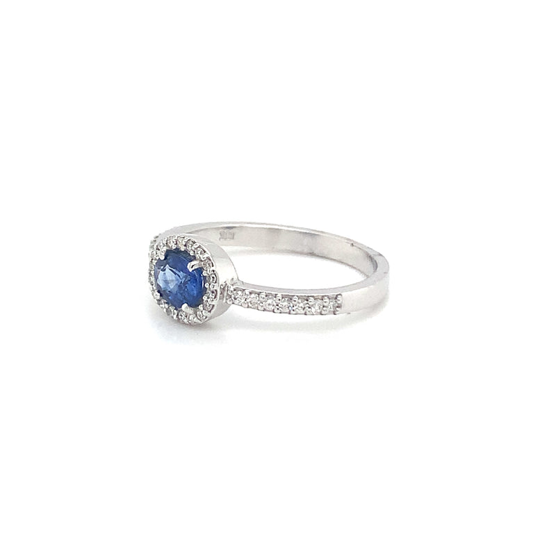 Horizontal Oval Sapphire