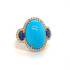 Sapphire and Turquoise Ring