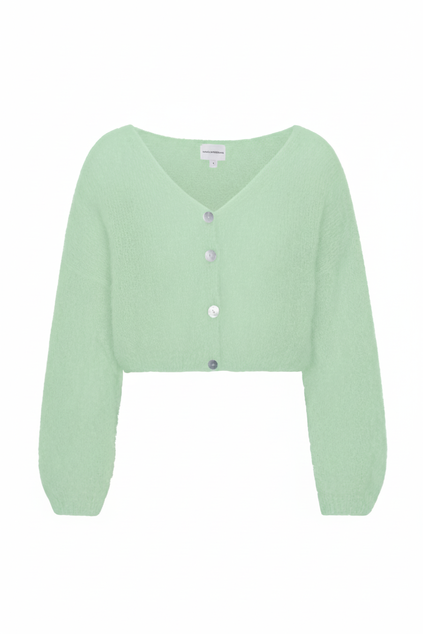 Cornelia Cropped Cardigan- Mint Green – Michelle Farmer