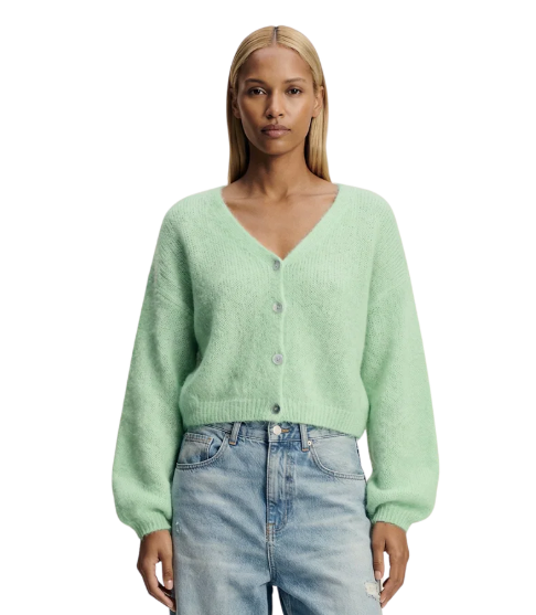 Cornelia Cropped Cardigan- Mint Green – Michelle Farmer