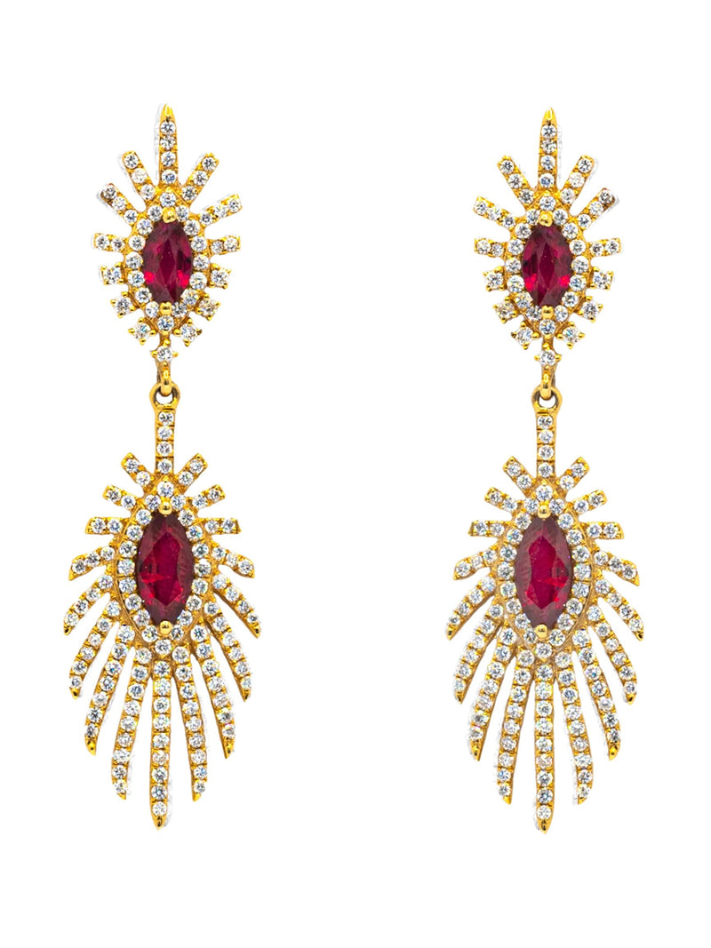 Starburst Ruby Earrings