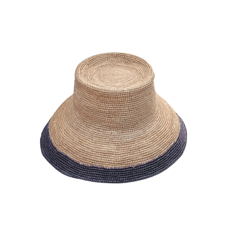Gina XL Packable Hat-Beige/Jeans