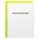 Card- letterpress-Favorite Human