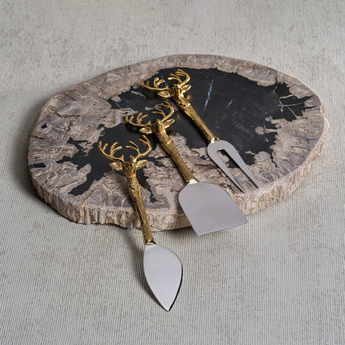 Petrified Wood Cheese Board-Organic Shape