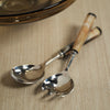 Langham Salad Server Set, Horn Handles- Large