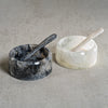 Krone Resin Condiment Bowl with Spoon - Black, White, Clear
