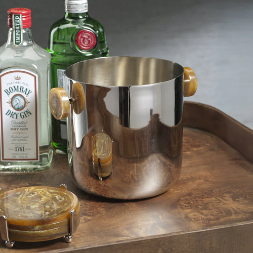 Spiga Ice Bucket- Nickel/Amber