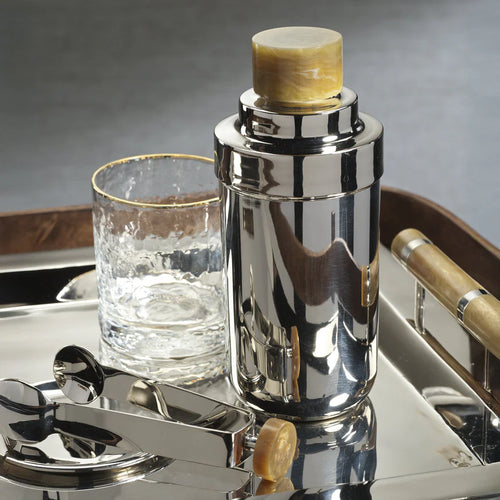 Spiga Cocktail Shaker- Nickel/Amber