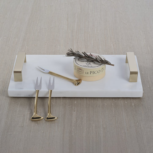 Sable Set of 4 Cheese & Cocktail Forks- Gold