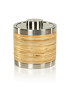 Palmae Rattan and Matt Steel Ice Bucket