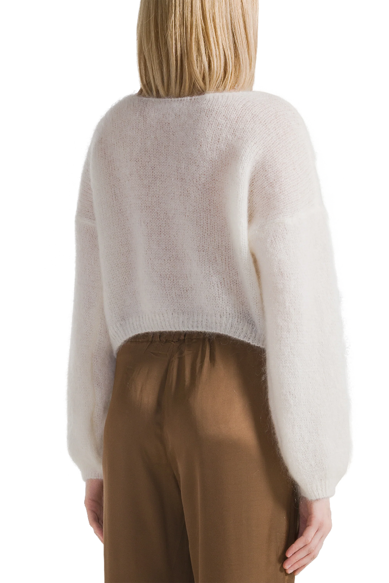 Cornelia Cropped Cardigan- White