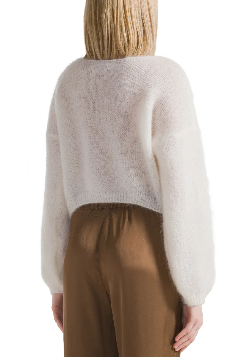 Cornelia Cropped Cardigan-Light Taupe