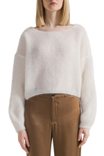 Cornelia Cropped Cardigan- White