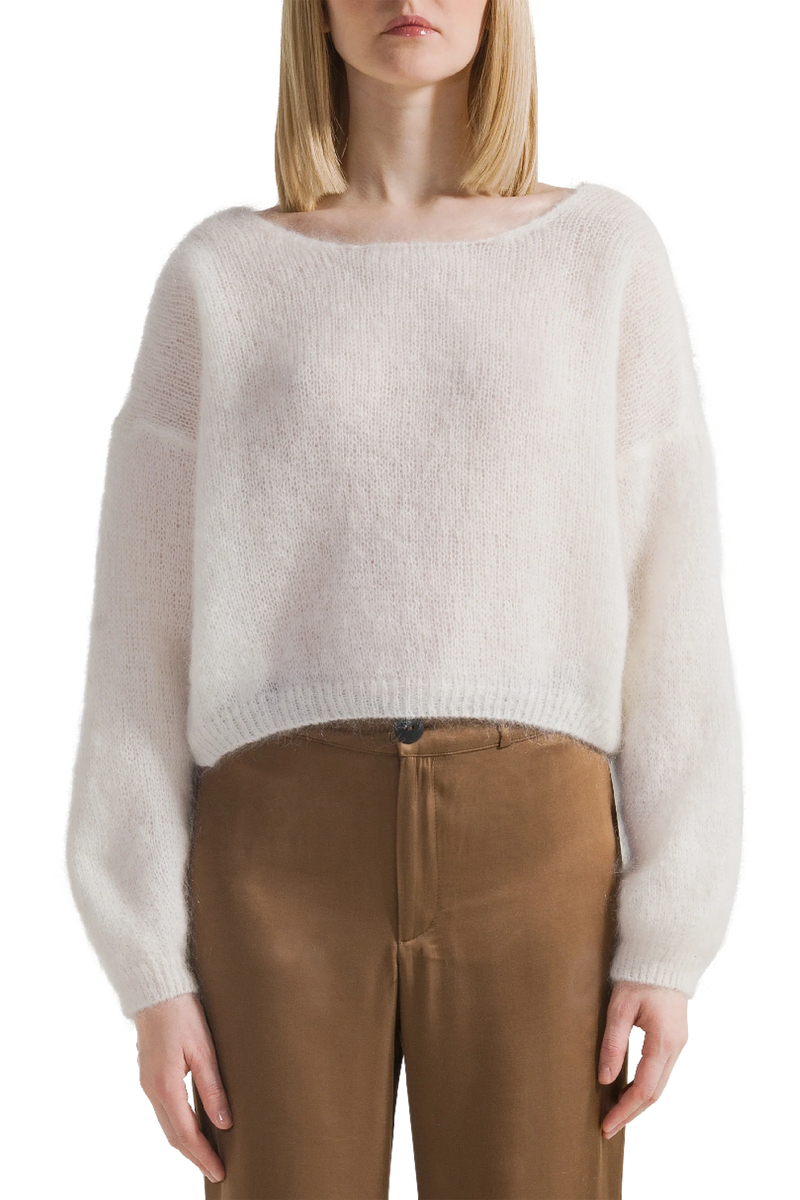 Cornelia Cropped Cardigan- White