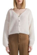 Cornelia Cropped Cardigan- White