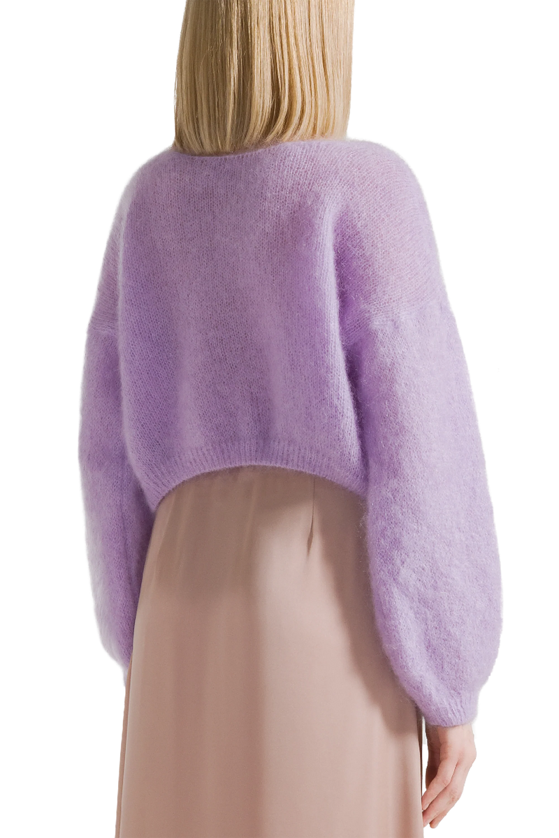 Cornelia Cropped Cardigan- Light Purple