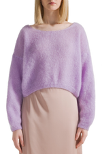 Cornelia Cropped Cardigan- Light Purple