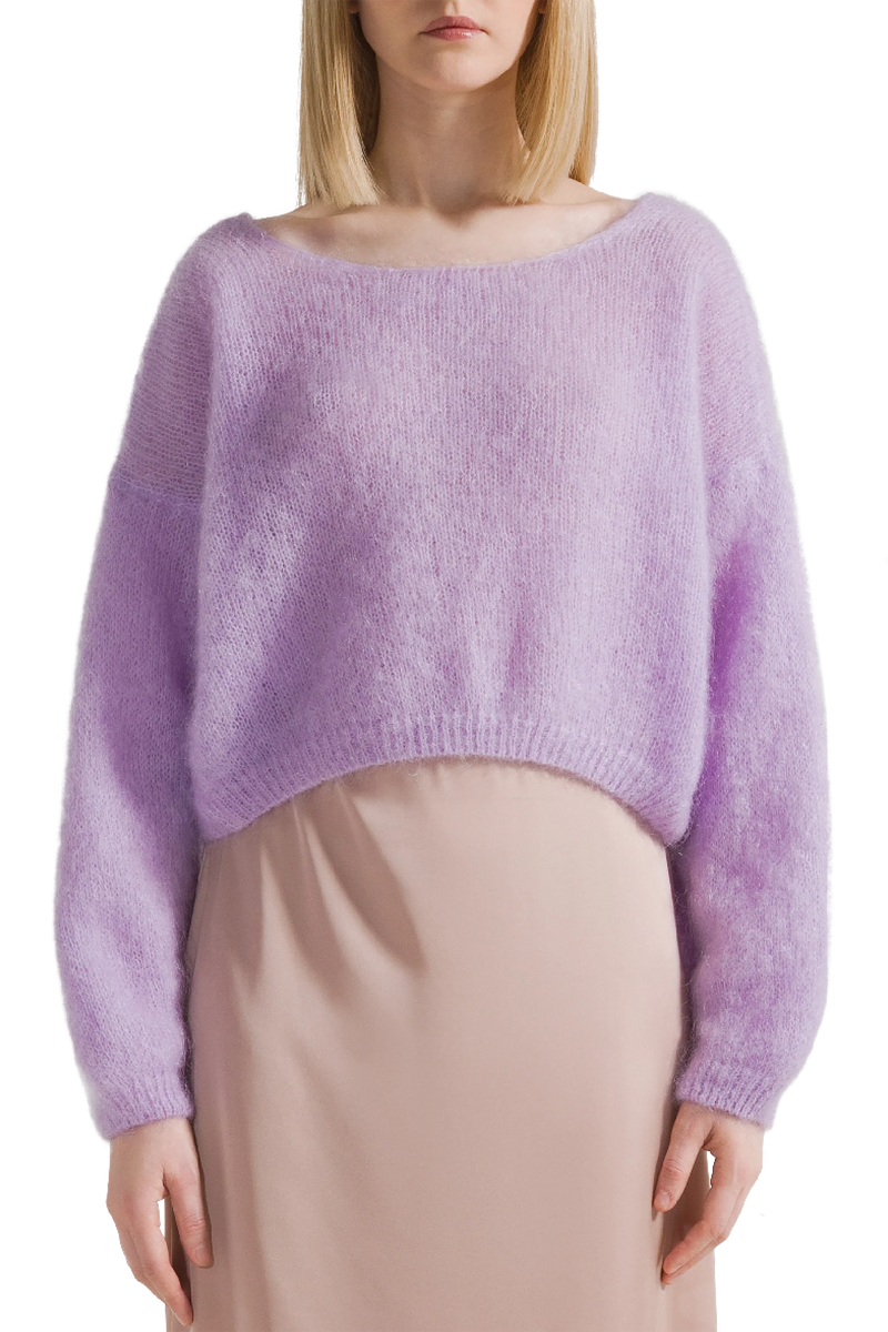 Cornelia Cropped Cardigan- Light Purple