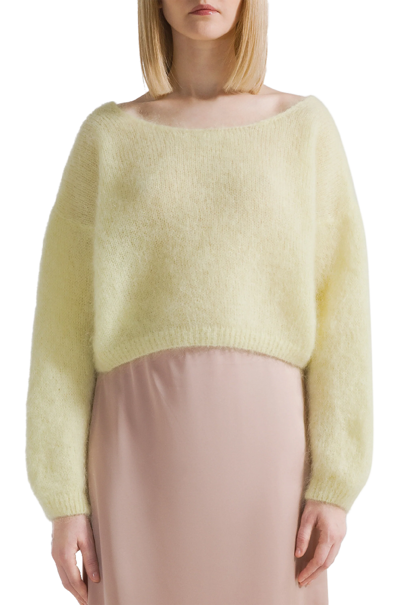Cornelia Cropped Cardigan- Light Yellow
