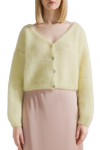 Cornelia Cropped Cardigan- Light Yellow