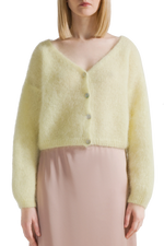 Cornelia Cropped Cardigan- Light Yellow