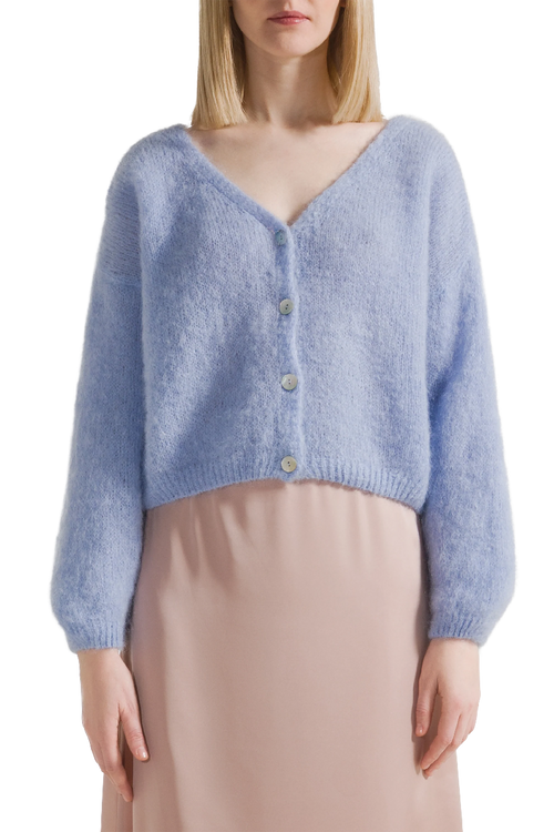 Cornelia Cropped Cardigan- Light Blue