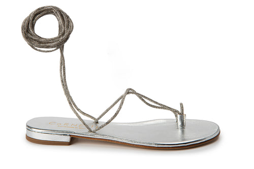 Lecce Sandal- Clear/Silver