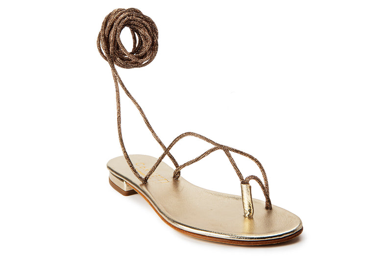 Lecce Sandal- Amber/Gold