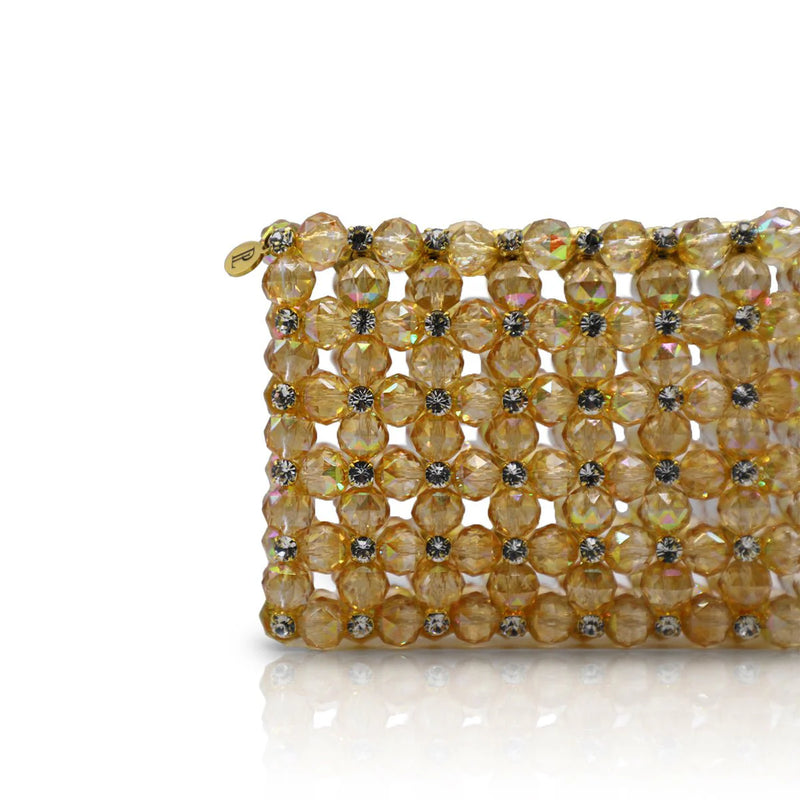 Mirage Mini Crystal Wallet-Gold