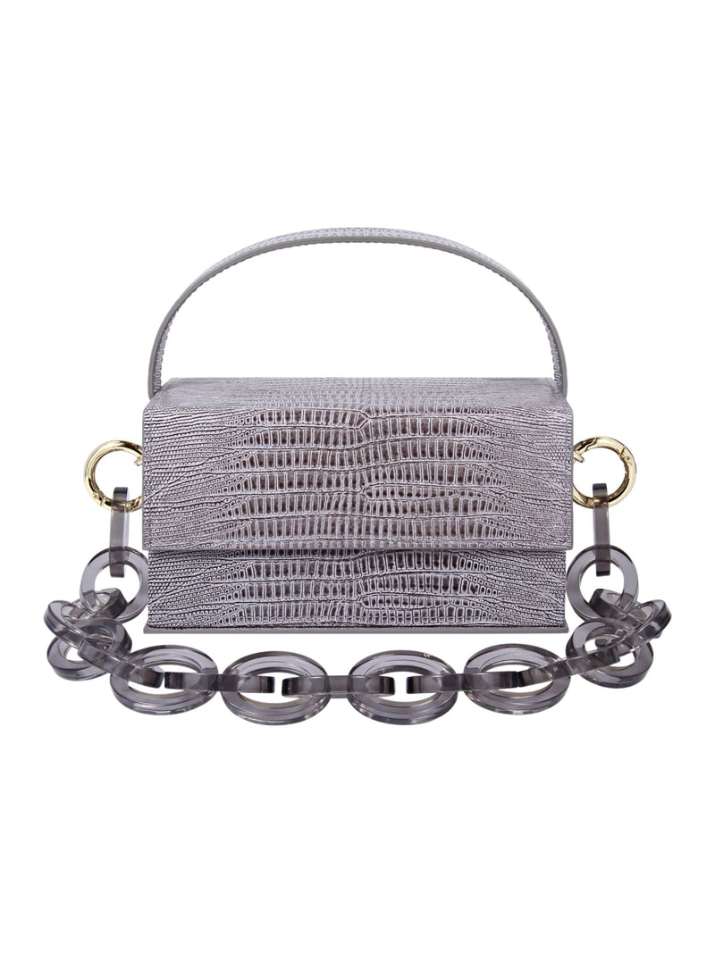 Ida Lizard Bag - Grey