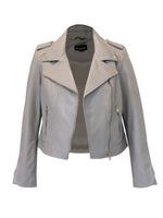 Leather Jacket with Gold Hardware