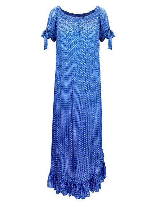 Jardin Dress - Azure Geo