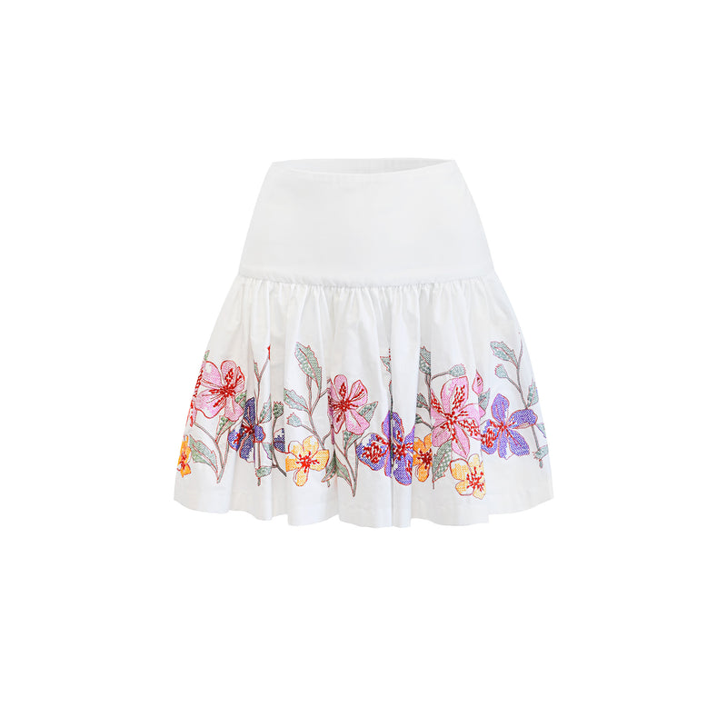 Molly Mini Skirt - White Lavender
