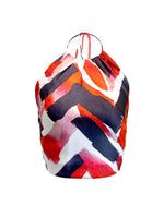 Sassy Triangle Top - Multi Red/Ivory