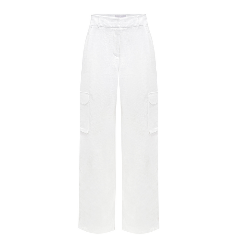 Croft Cargo Pant - Linen White