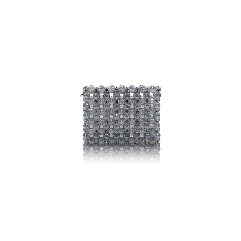 Mirage Mini Crystal Wallet - Silver Blue