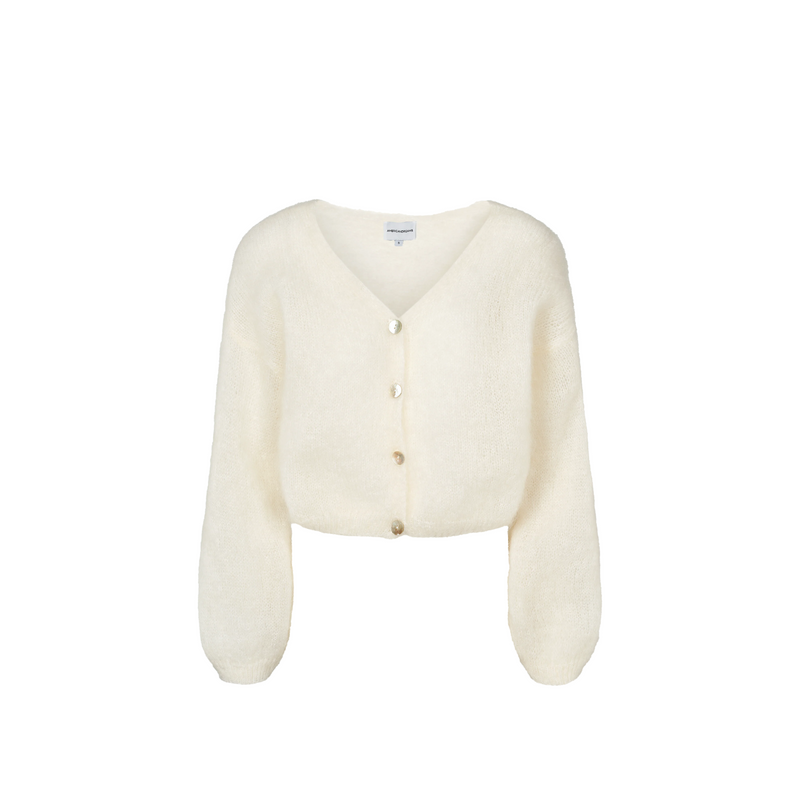 Cornelia Cropped Cardigan - White