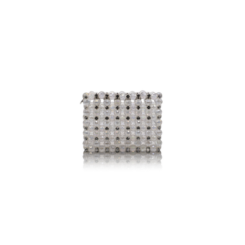 Mirage Mini Crystal Wallet-White