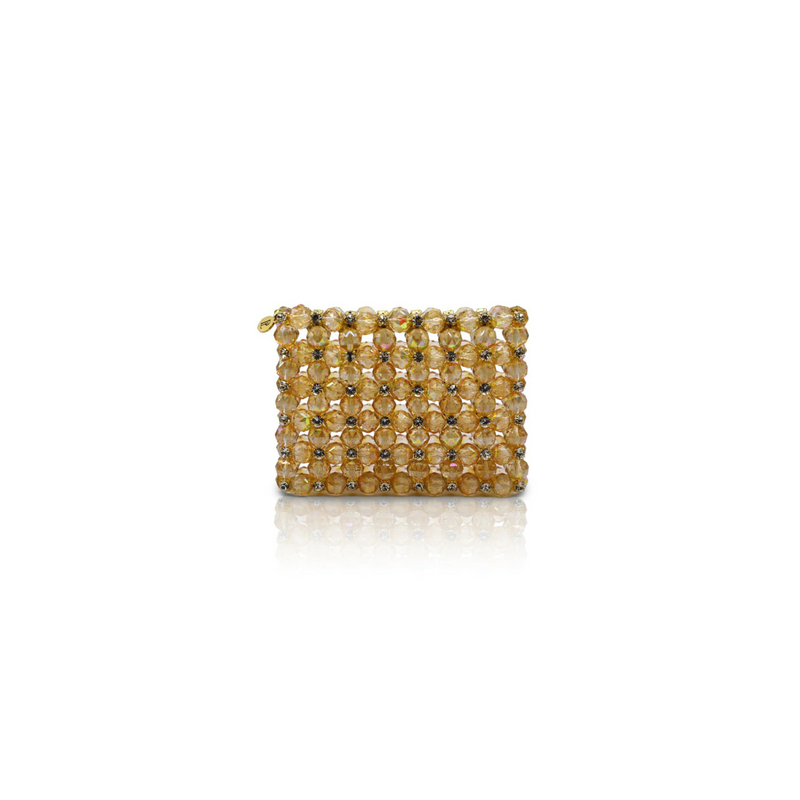 Mirage Mini Crystal Wallet-Gold
