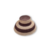 Gina XL Packable Hat- Beige/Chocolate Stripes