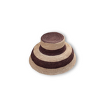 Gina XL Packable Hat- Beige/Chocolate Stripes