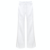 Drawstring Pant Linen Side Stripe - Optic White