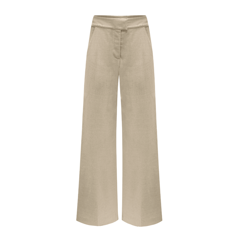 Stephanie Pant - Wool - Tan