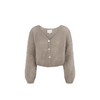 Cornelia Cropped Cardigan-Light Taupe