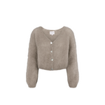 Cornelia Cropped Cardigan-Light Taupe