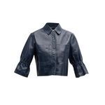 Carolina Leather Jacket - Navy